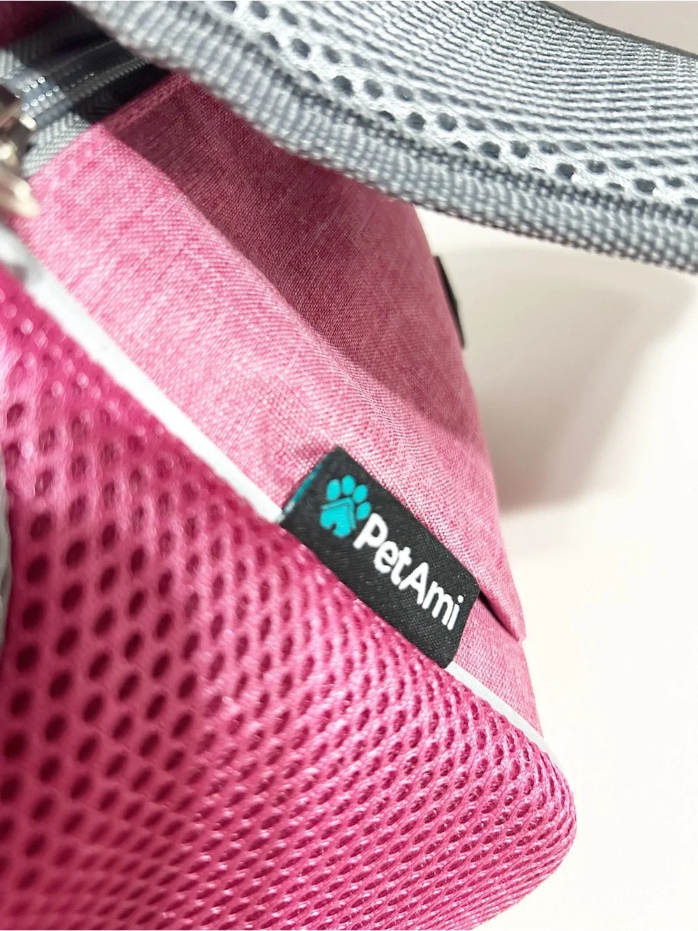 Petami Pet Sling Carrier Pink Gray Soft-Sided Shoulder Pet Carrier Up to 10 lbs